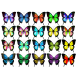 Butterfly18Z foaie de zahar fluturi colorati 29x20cm